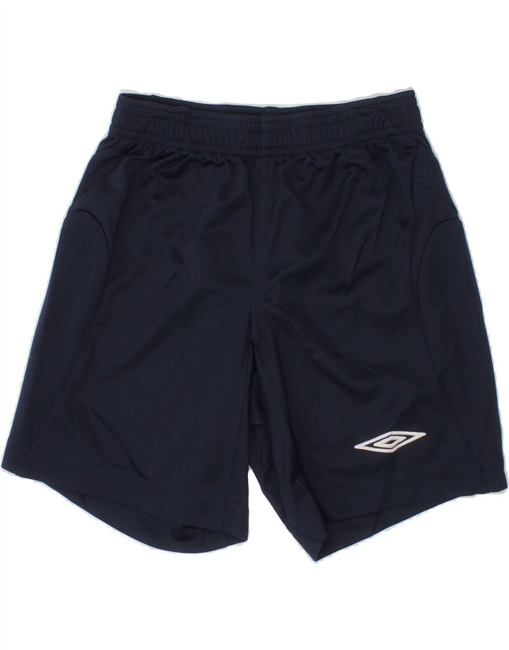 UMBRO Boys Sport Shorts 6-7 Years  Navy Blue Polyester Vintage Umbro and Second-Hand Umbro from Messina Hembry 