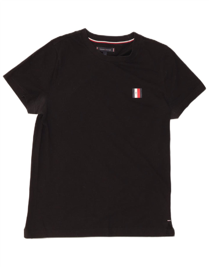 TOMMY HILFIGER T-shirt da uomo Top piccola in cotone nero