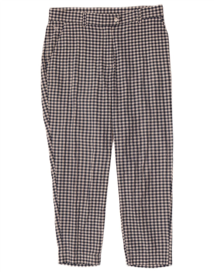 Pantaloni chino slim da donna Chervo IT 42 medio W28 L23 blu a quadretti