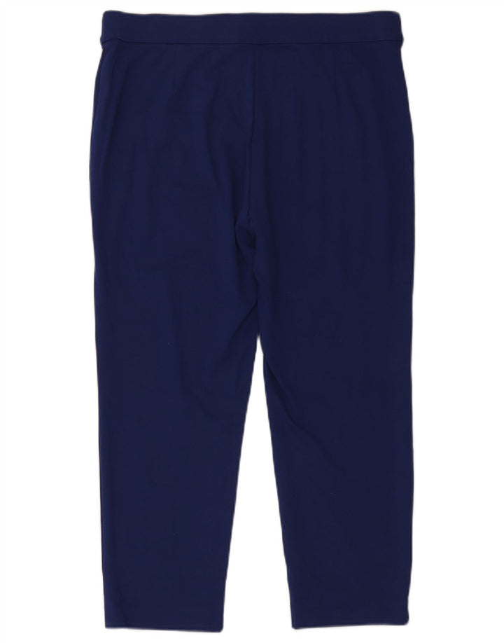Pantaloni Capri da donna Marks & Spencer UK 16 Large W34 L23 Blu Navy