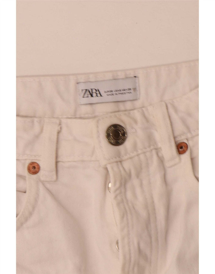 Jeans dritti da donna Zara EU 38 Small W28 L27 Bianco