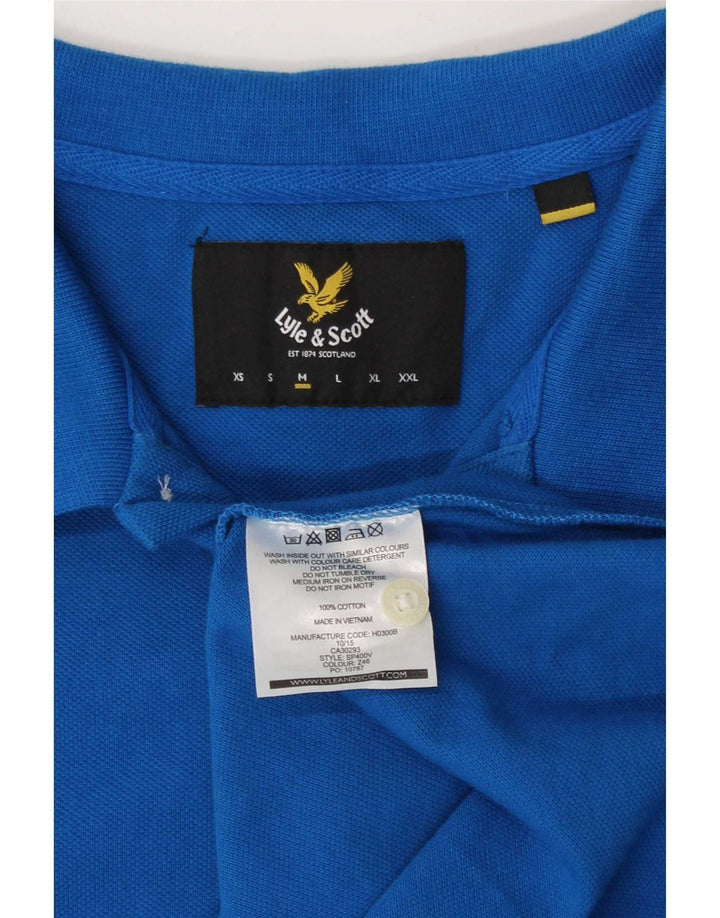 Polo da uomo Lyle & Scott in cotone blu medio