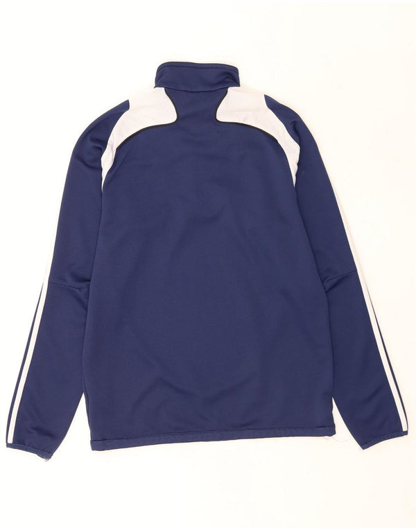 Top da tuta Adidas da uomo con grafica pullover UK 40/42 medio blu navy