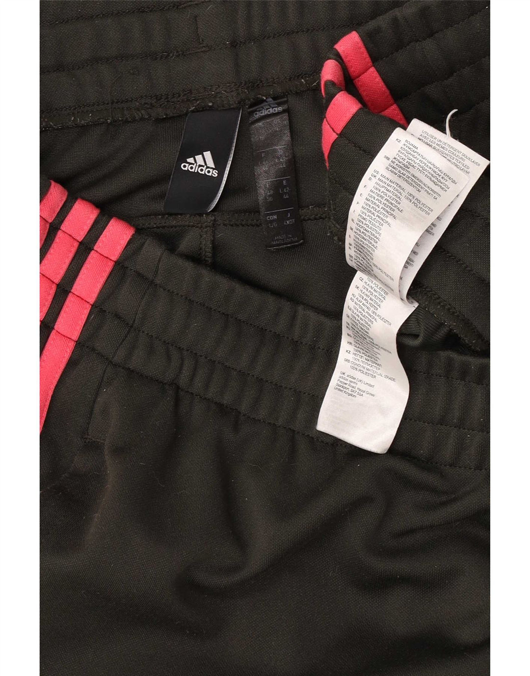 Pantaloni da tuta da donna Adidas UK 16/18 Large Nero Poliestere