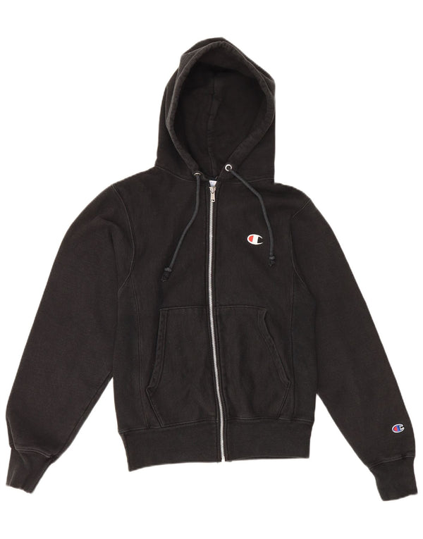 Maglione con cappuccio e zip da uomo Champion XS in cotone nero