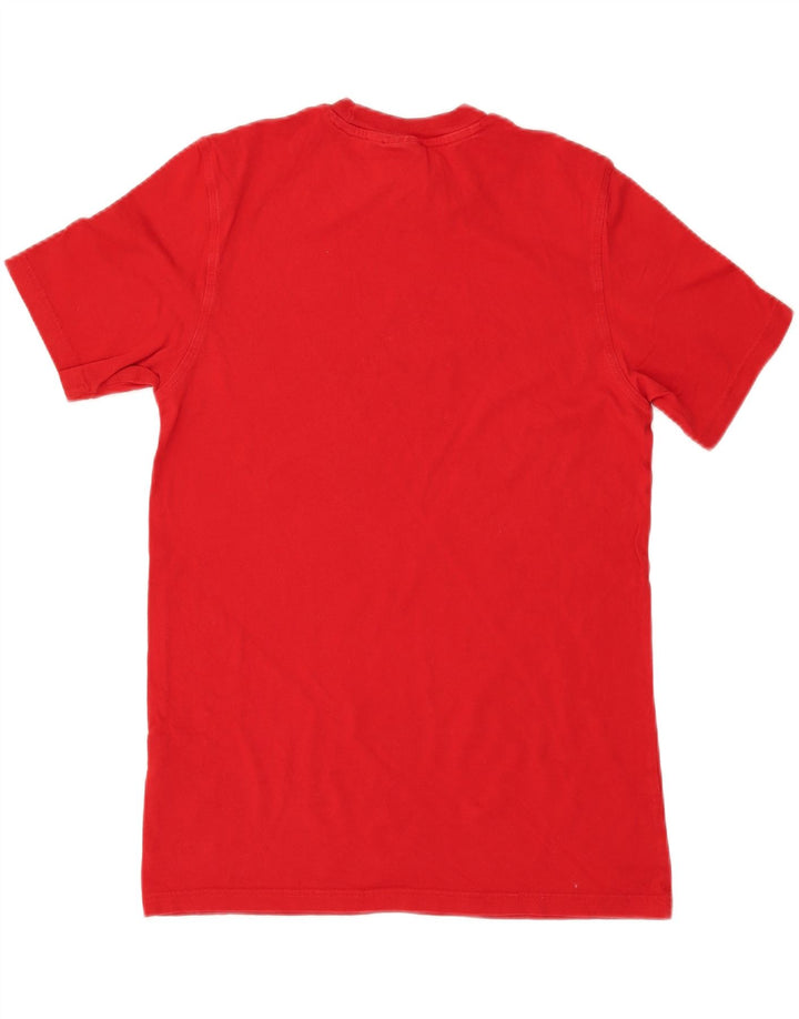ADIDAS Mens Graphic T-Shirt Top Small Red Cotton Vintage Adidas and Second-Hand Adidas from Messina Hembry 