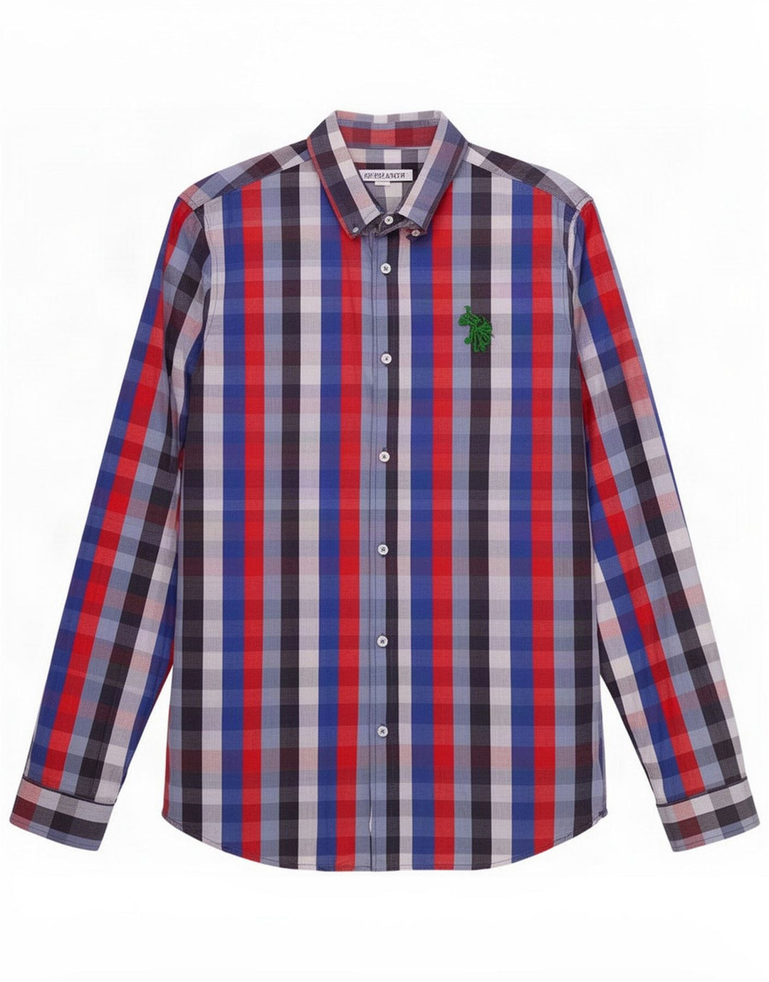 Polo Assn. Camicia da uomo in cotone a quadretti multicolore medio