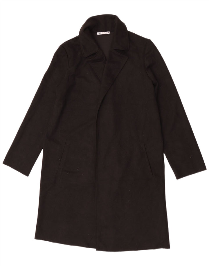 Soprabito aperto da donna Zara UK 10 piccolo poliestere nero