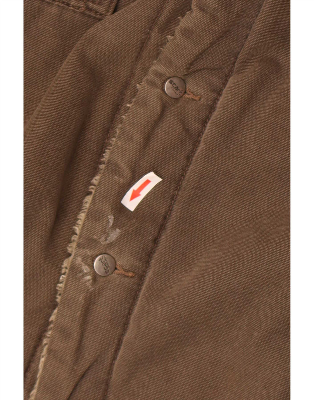 Giubbotto bomber sherpa da uomo vintage UK 38 color block color kaki medio