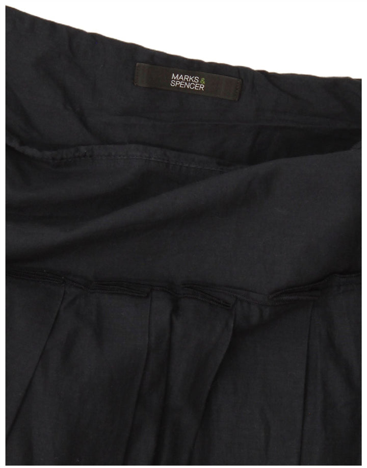 Gonna a trapezio a pieghe da donna Marks & Spencer W30 blu navy medio floreale