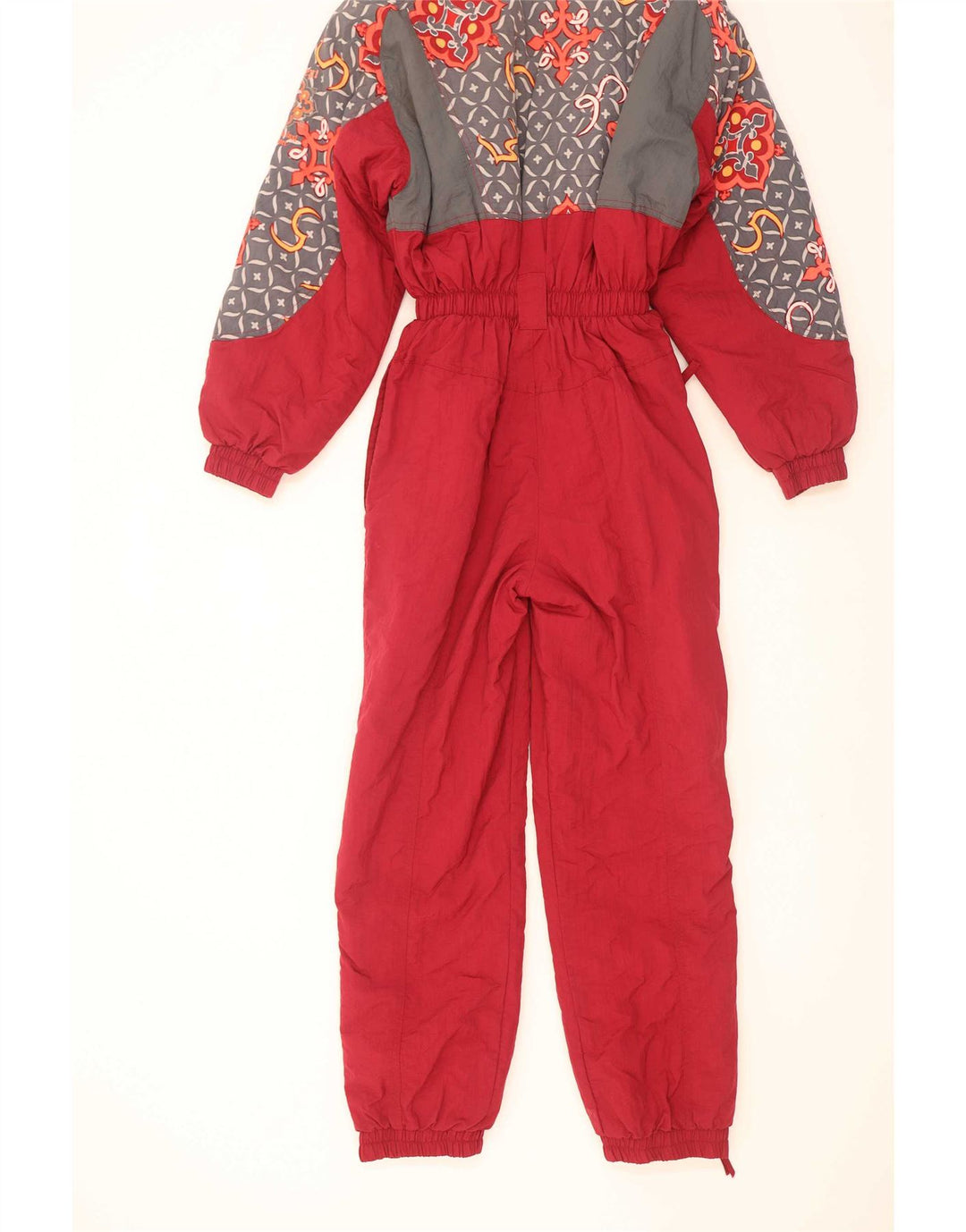 Tuta da sci da donna X-Cape UK 10 Small Nylon geometrico rosso