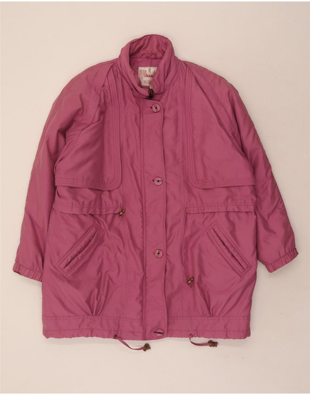 VINTAGE Womens Windbreaker Jacket UK 18 XL Pink Polyester Vintage Vintage and Second-Hand Vintage from Messina Hembry 