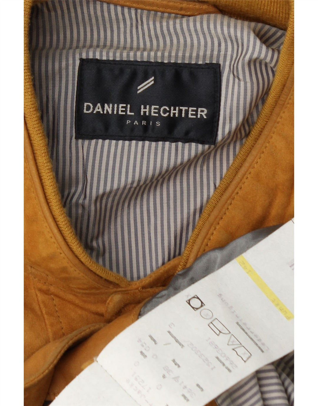 Giubbotto bomber in pelle scamosciata da uomo Daniel Hechter IT 54 2XL in pelle gialla