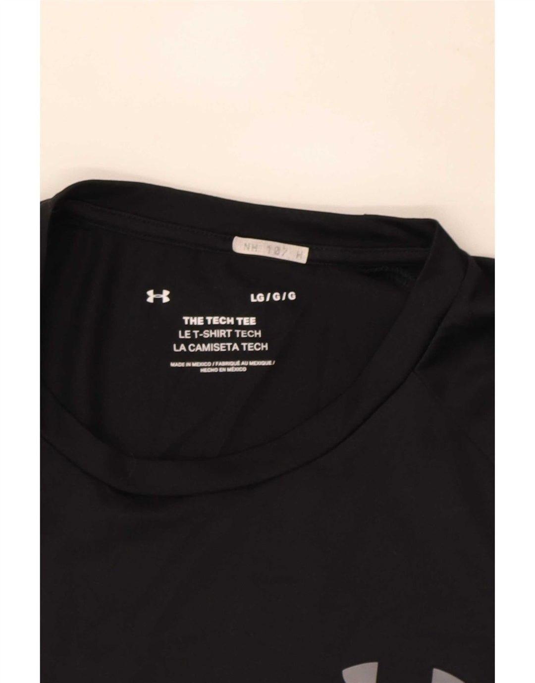 T-shirt da uomo Under Armour grande nera