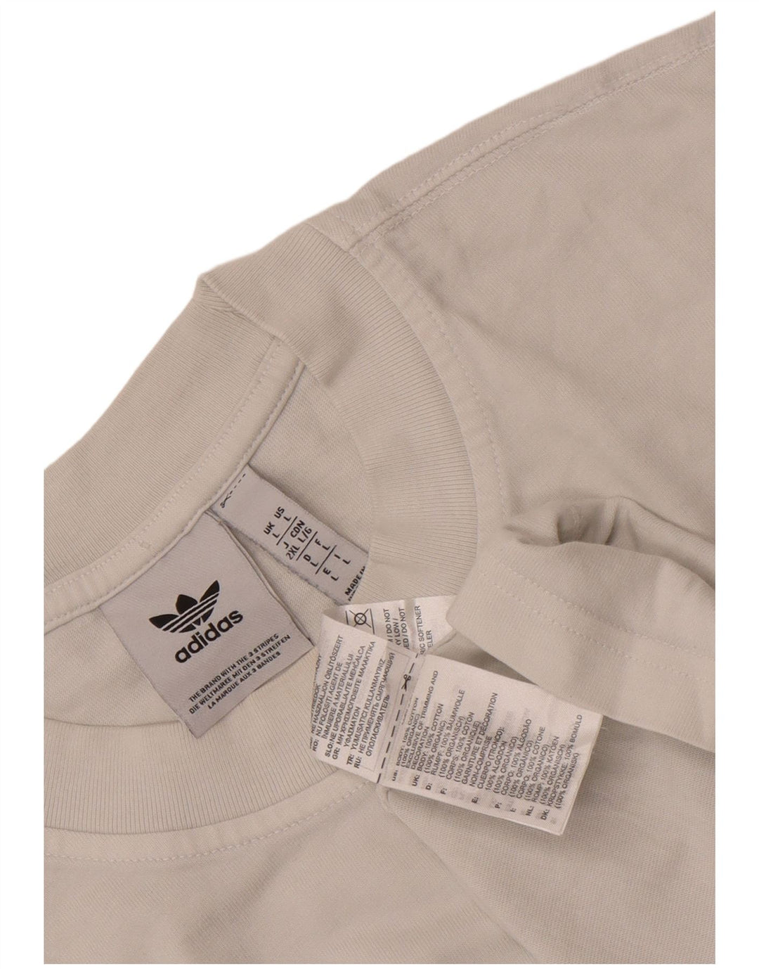 Maglietta Adidas da uomo Top Large in cotone bianco