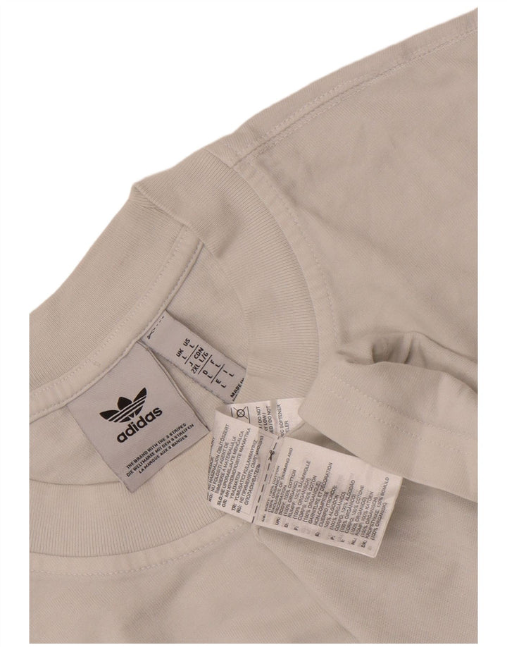 Maglietta Adidas da uomo Top Large in cotone bianco