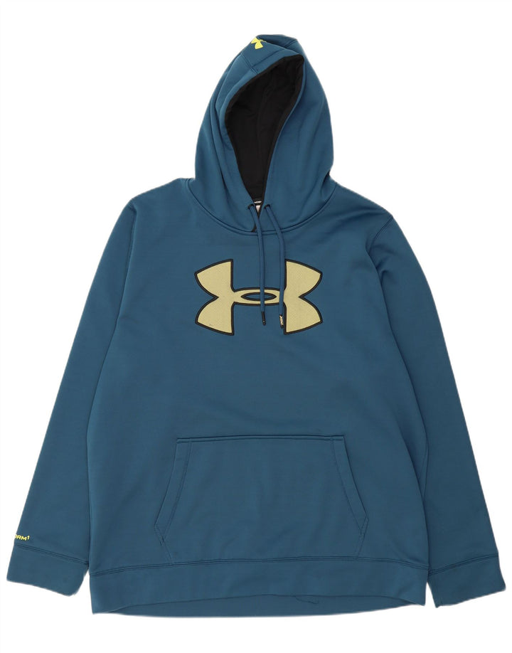 Felpa con cappuccio grafica da uomo UNDER ARMOUR Heat Gear 2XL blu
