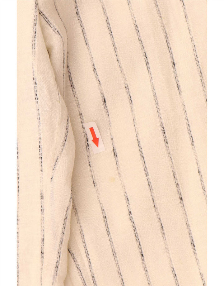 Pantaloni casual da donna Marks & Spencer UK 12 medi W32 L33 bianco sporco