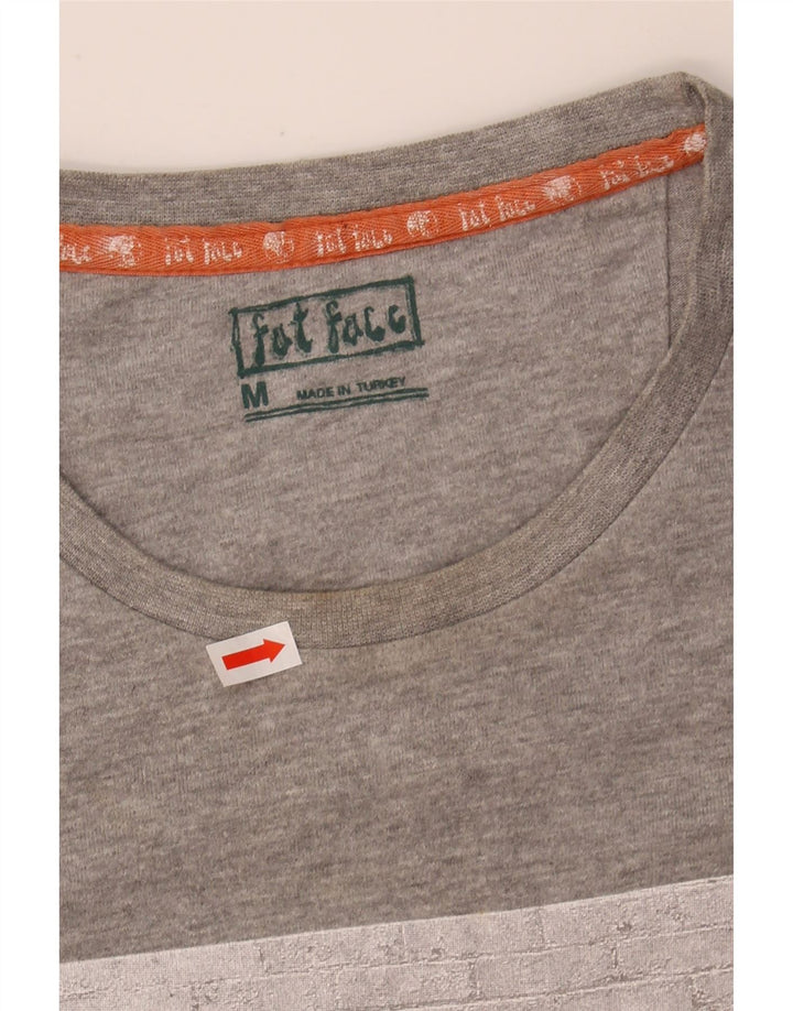 FAT FACE Mens Graphic T-Shirt Top Medium Grey