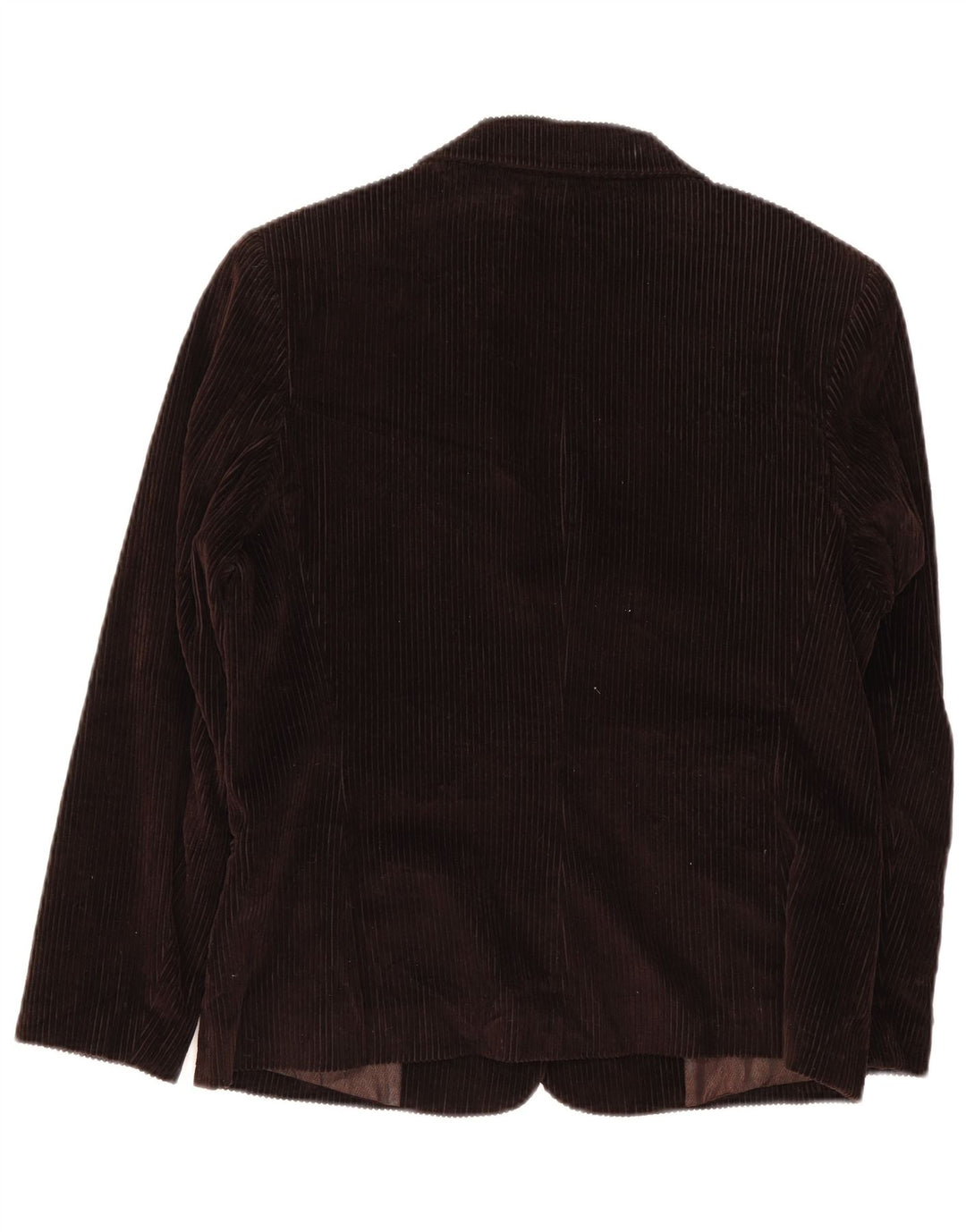 Giacca blazer in velluto a coste a 2 bottoni da donna Sisley UK 16 grande cotone marrone