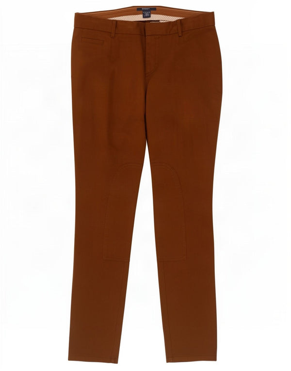 Gant Womens Skinny Chino Trousers UK 16 Large W36 L33 Brown Cotton