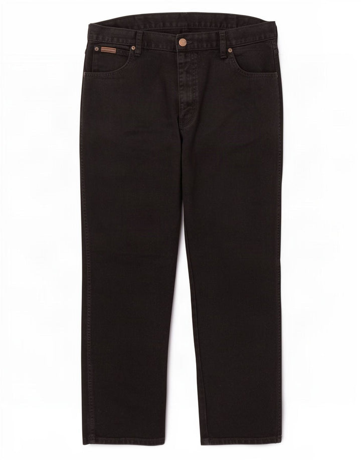 Jeans dritti da uomo Wrangler Texas W38 L32 cotone nero