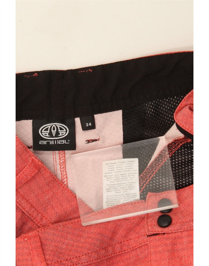 Pantaloncini chino da uomo Animal W34 cotone gessato arancione grande