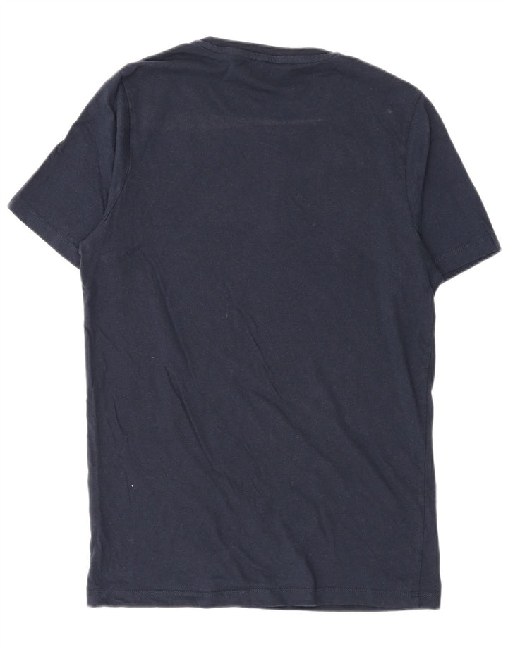 T-shirt grafica da uomo Jack & Jones Top in cotone blu navy medio