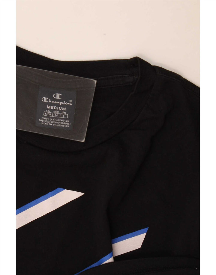 T-shirt grafica da uomo Champion Top media nera