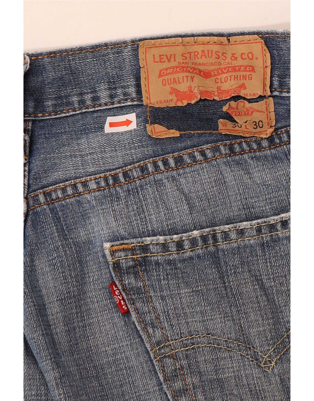 Levi's Uomo 505 Jeans dritti W30 L30 Cotone Blu