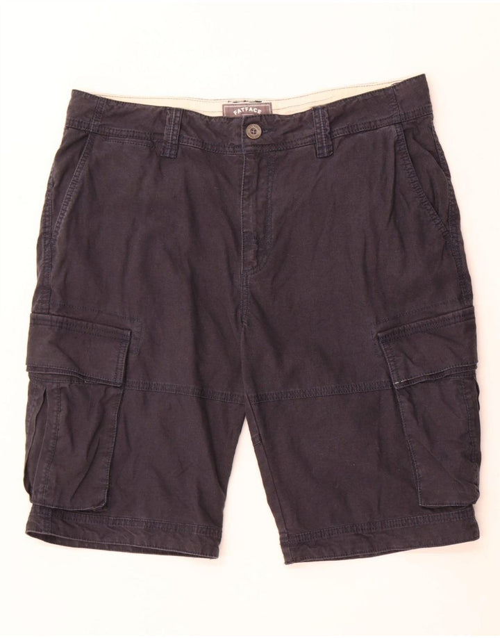 Pantaloncini cargo da uomo Fat Face W36 Large Lino blu navy