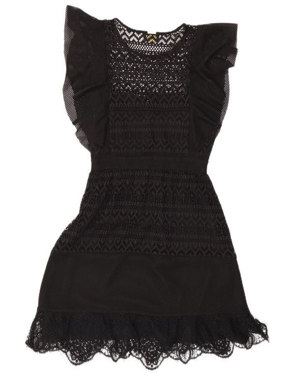 Abito da donna a trapezio all'uncinetto da donna Liu Jo IT 42 Medio Nero Poliestere