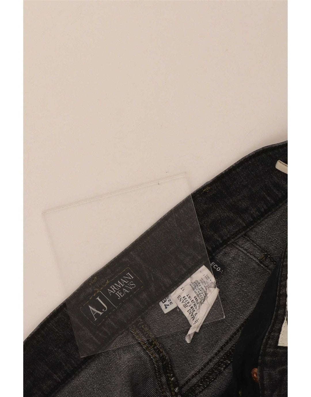 Jeans dritti da uomo Armani W34 L34 cotone nero