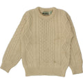Maglione da donna con scollo a barca ARANCRAFTS UK 10 piccolo in lana beige