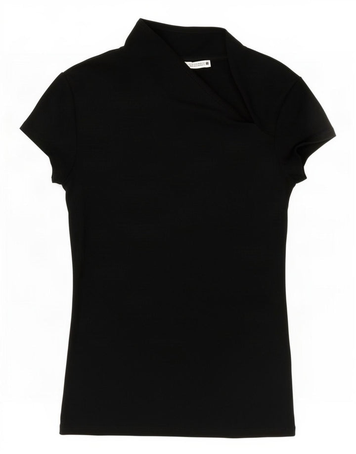 Camicetta da donna Zara Top UK 8 Small in cotone blu navy
