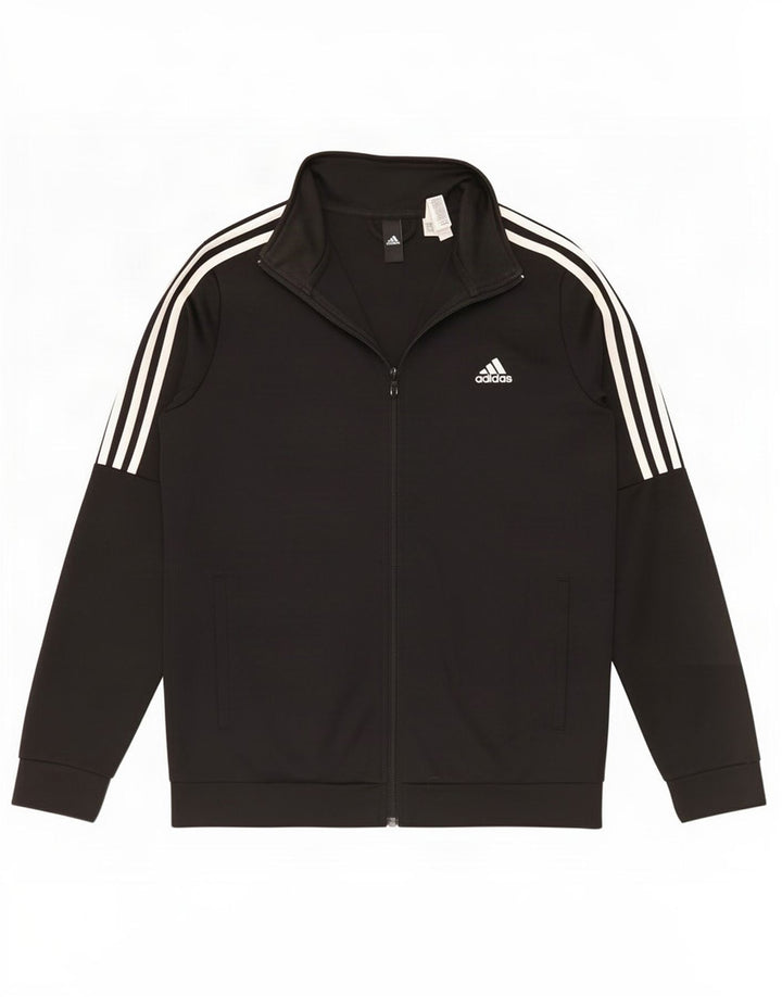 Giacca da tuta da donna Adidas UK 16/18 Large Nero Poliestere