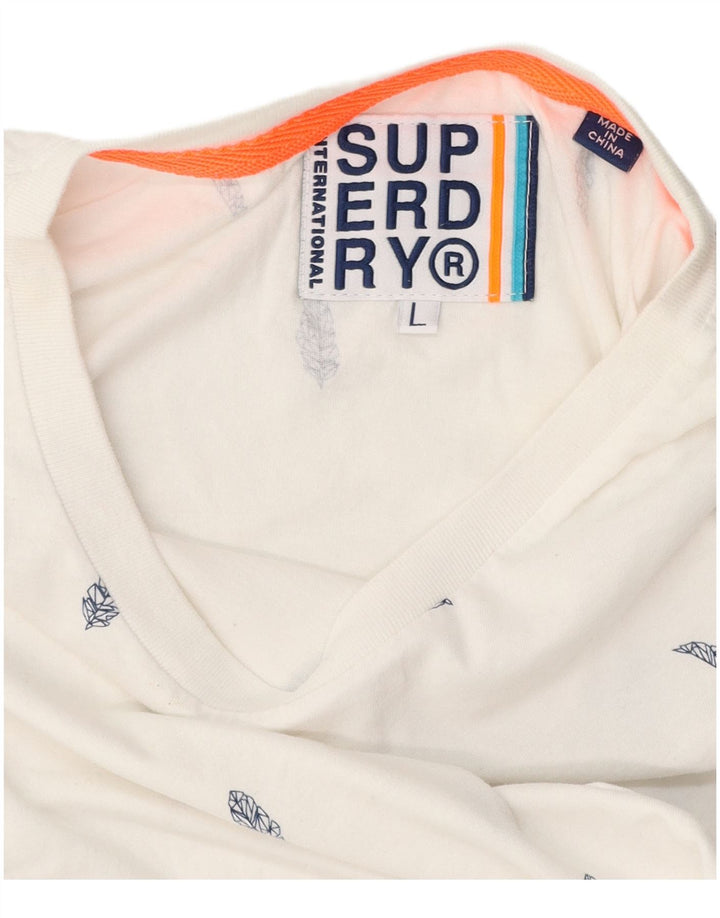 T-shirt grafica da uomo SUPERDRY Top grande bianca