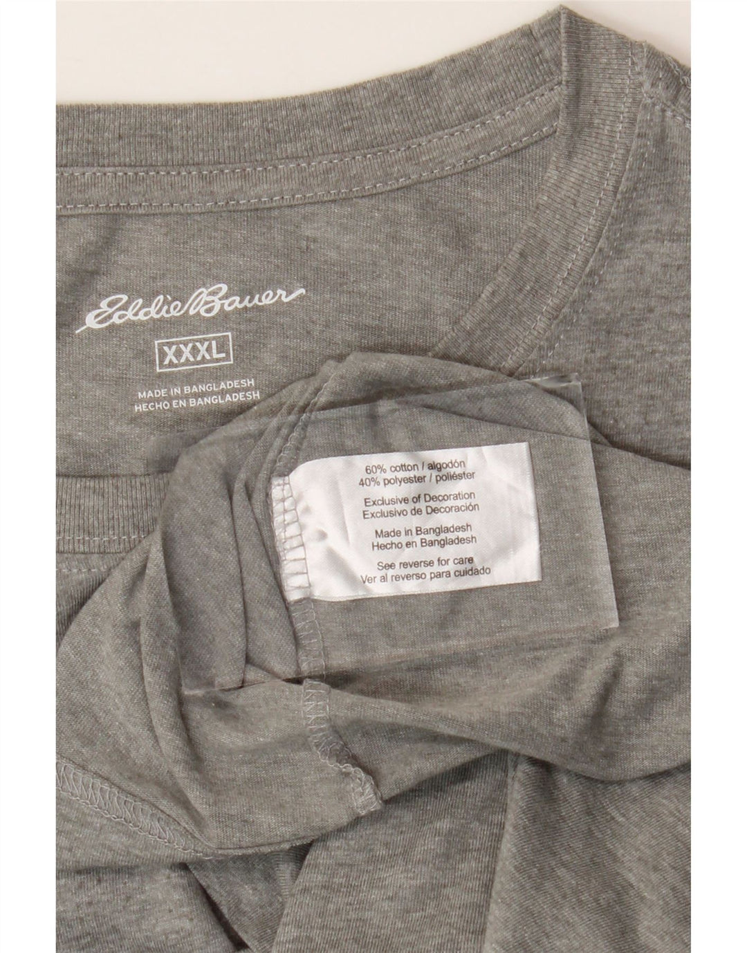 T-shirt da uomo Eddie Bauer Top 3XL cotone grigio