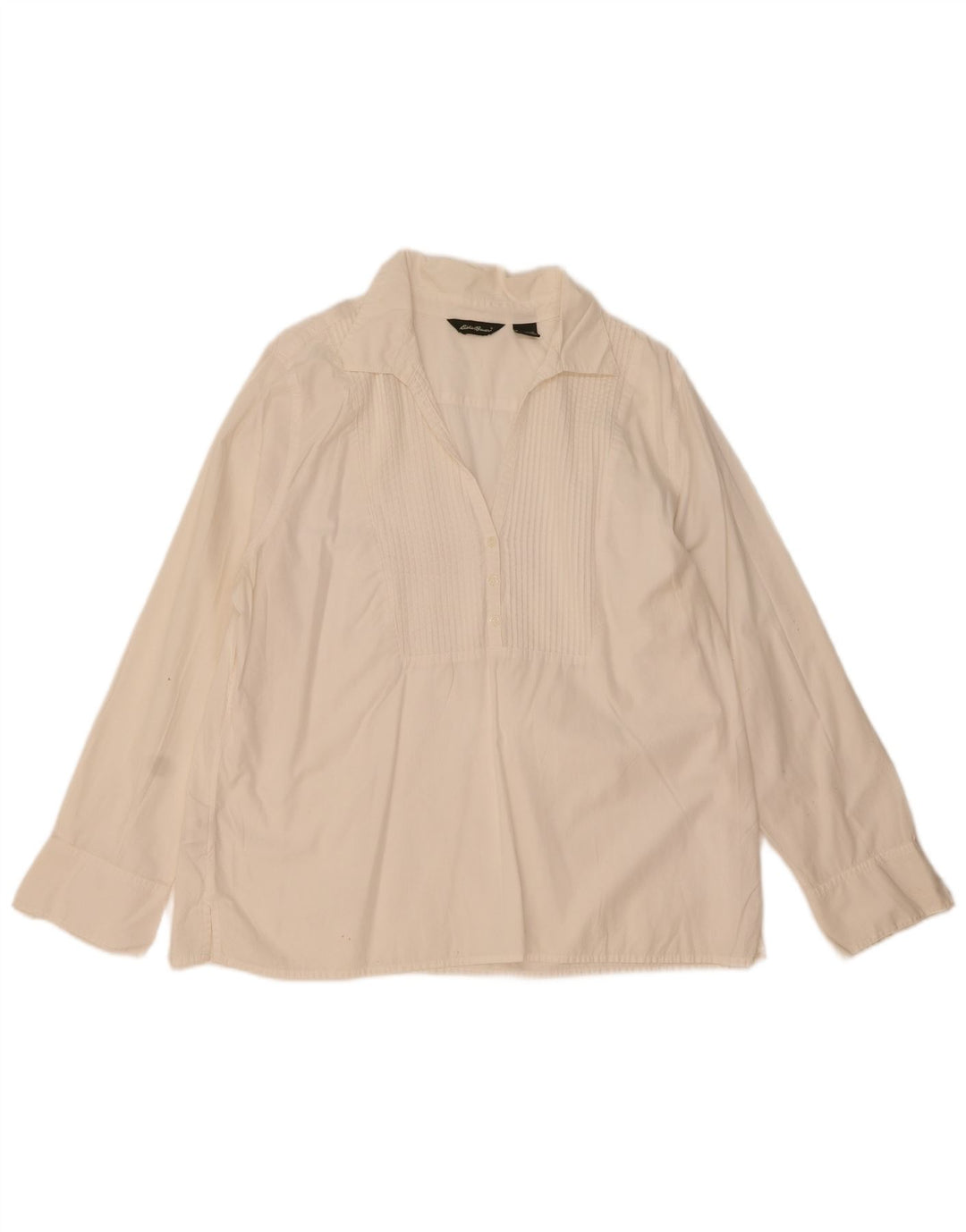 Camicia pullover da donna Eddie Bauer UK 18 XL cotone bianco