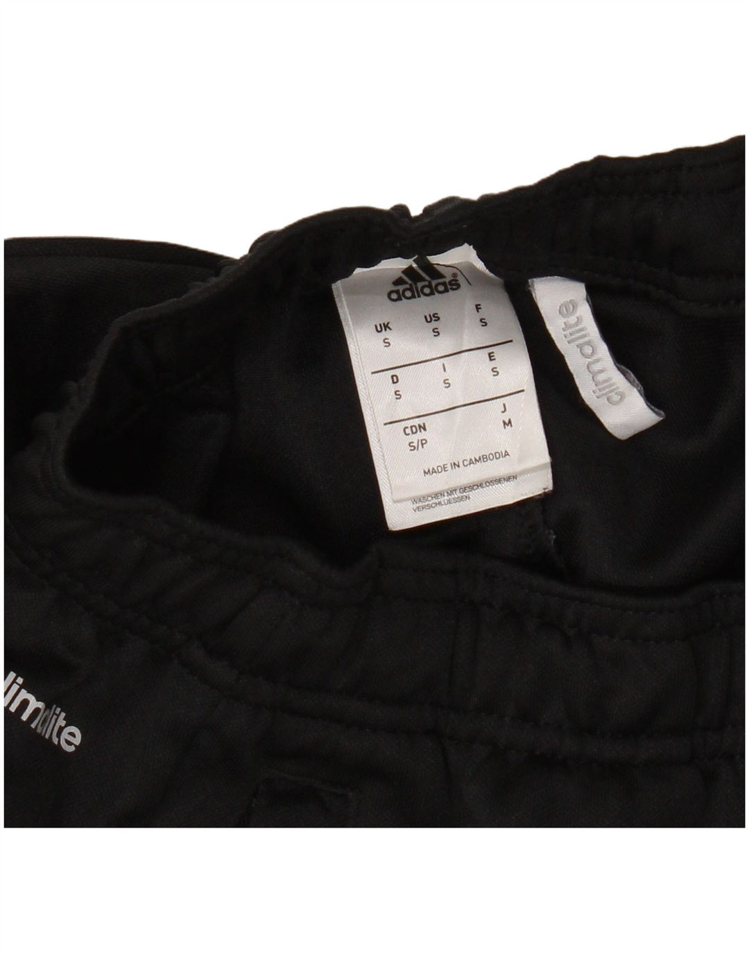 Pantaloni da tuta Adidas Climalite da uomo piccoli in poliestere nero