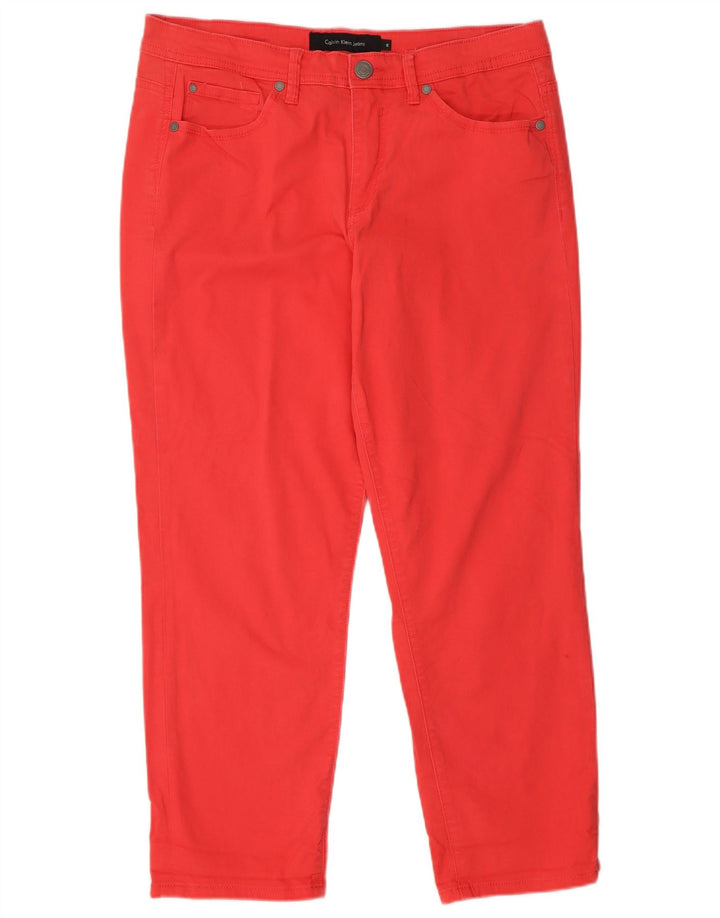 CALVIN KLEIN Jeans slim da donna US 12 Large W32 L27 Rossi