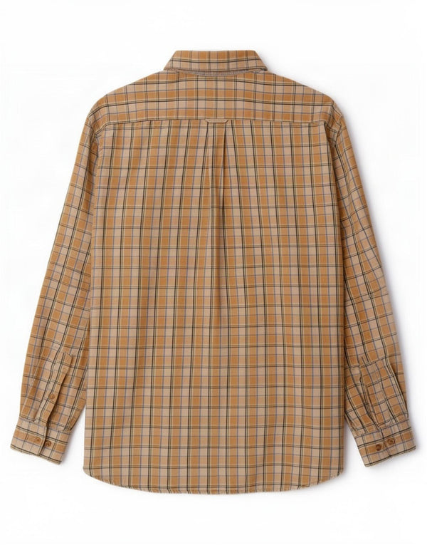 Camicia da uomo Barbour XL in cotone a quadri gialli