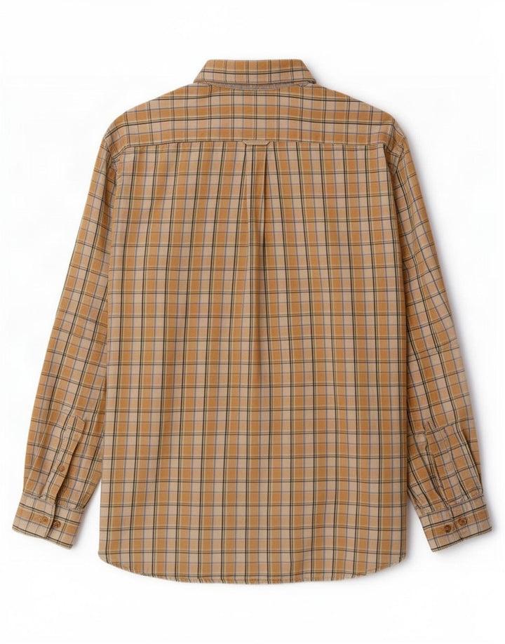 Camicia da uomo Barbour XL in cotone a quadri gialli