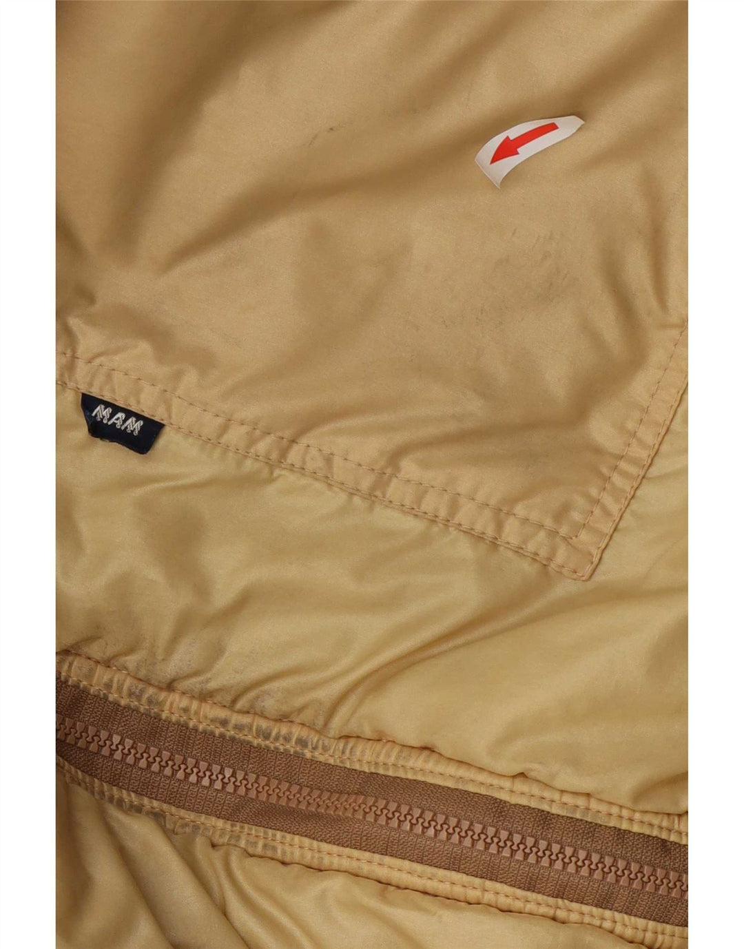 Giubbotto bomber reversibile vintage da uomo UK 36 piccolo beige