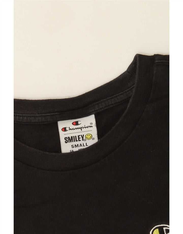 Maglietta Champion da uomo con smiley, piccola, nera