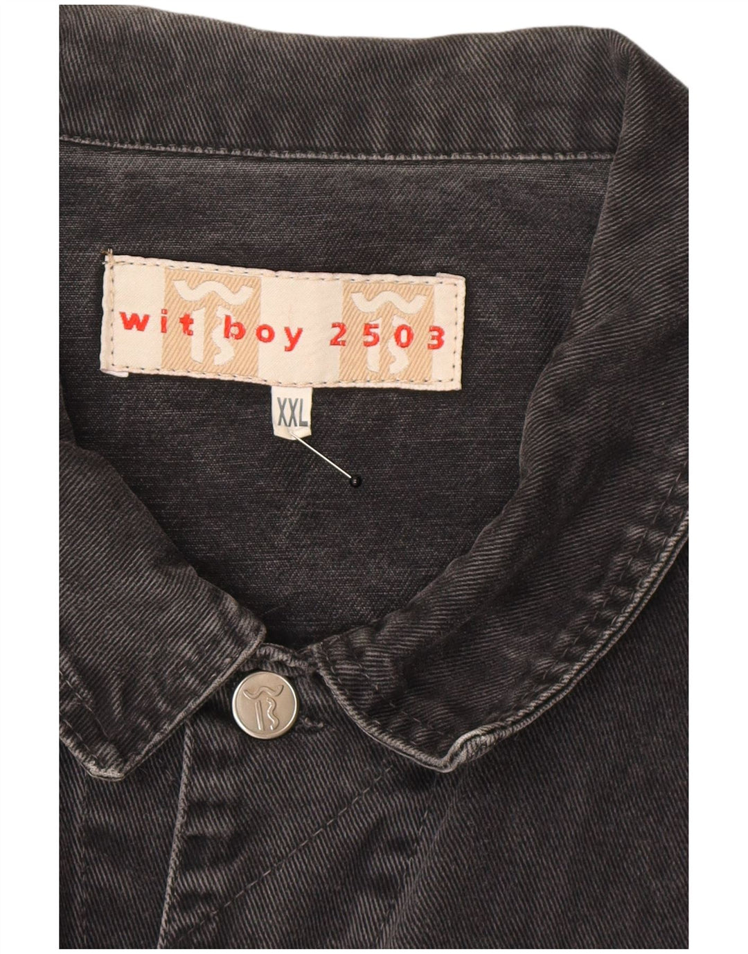 Giacca di jeans da uomo Wit Boy UK 44 2XL Grigia