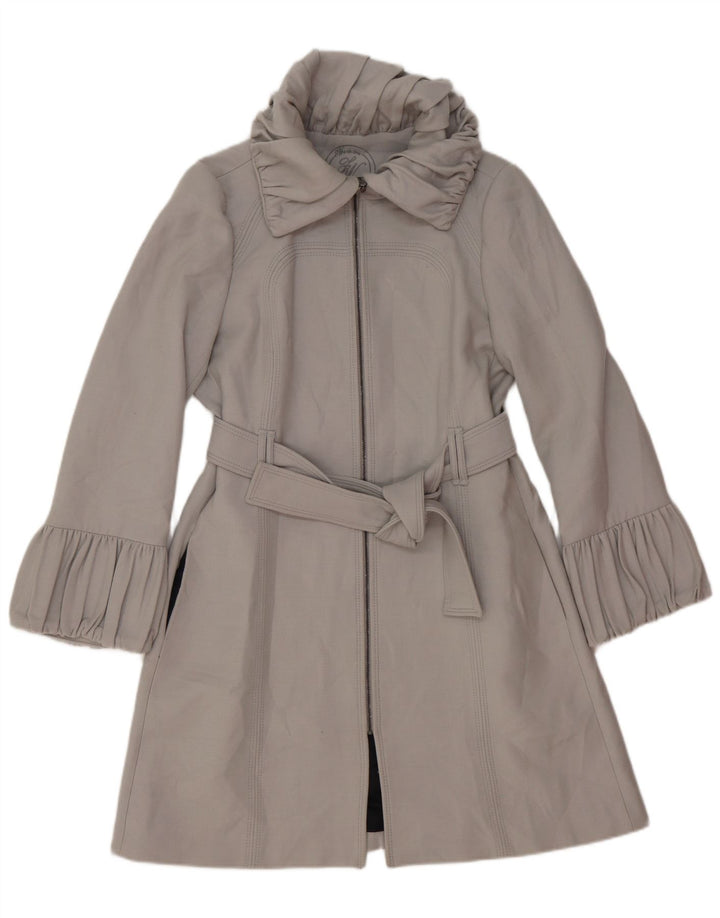Cappotto Zara da donna UK 14 grande in lana grigia