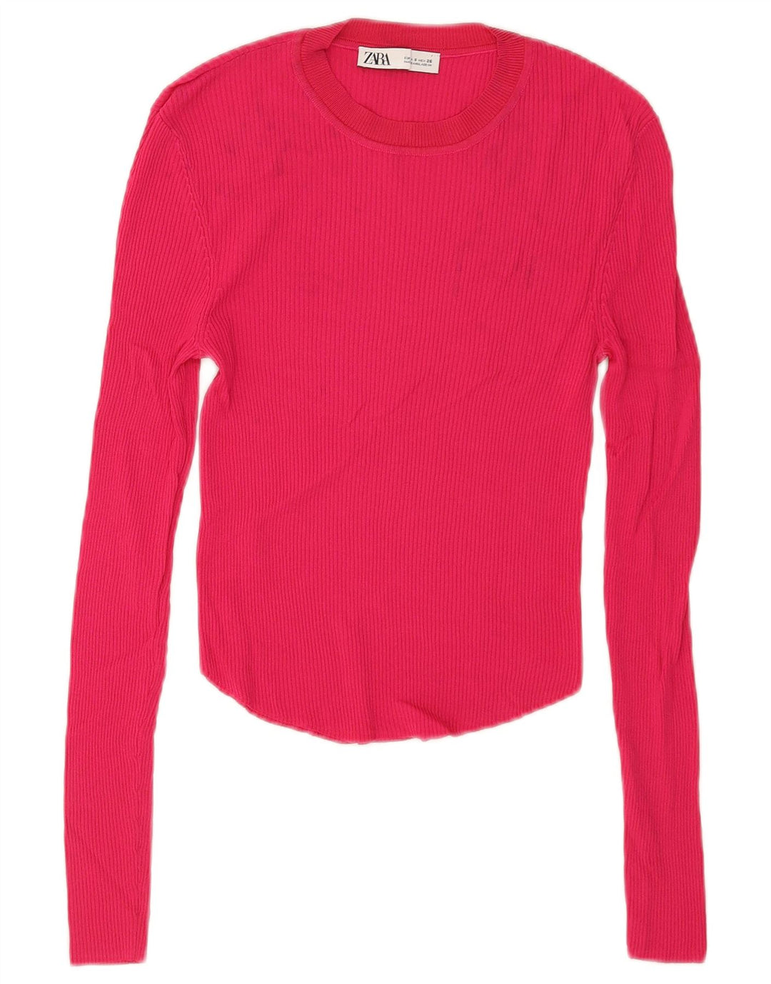 Top Zara da donna a maniche lunghe UK 10 piccolo rosa