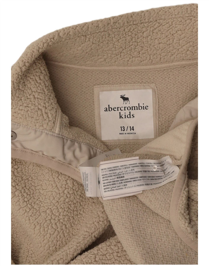 Giacca in pile da bambina ABERCROMBIE & FITCH 13-14 anni Poliestere beige
