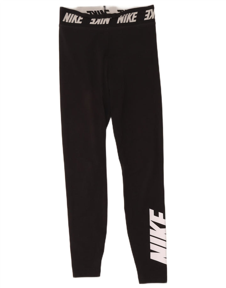 Leggings grafici da donna Nike UK 10 piccoli poliestere nero